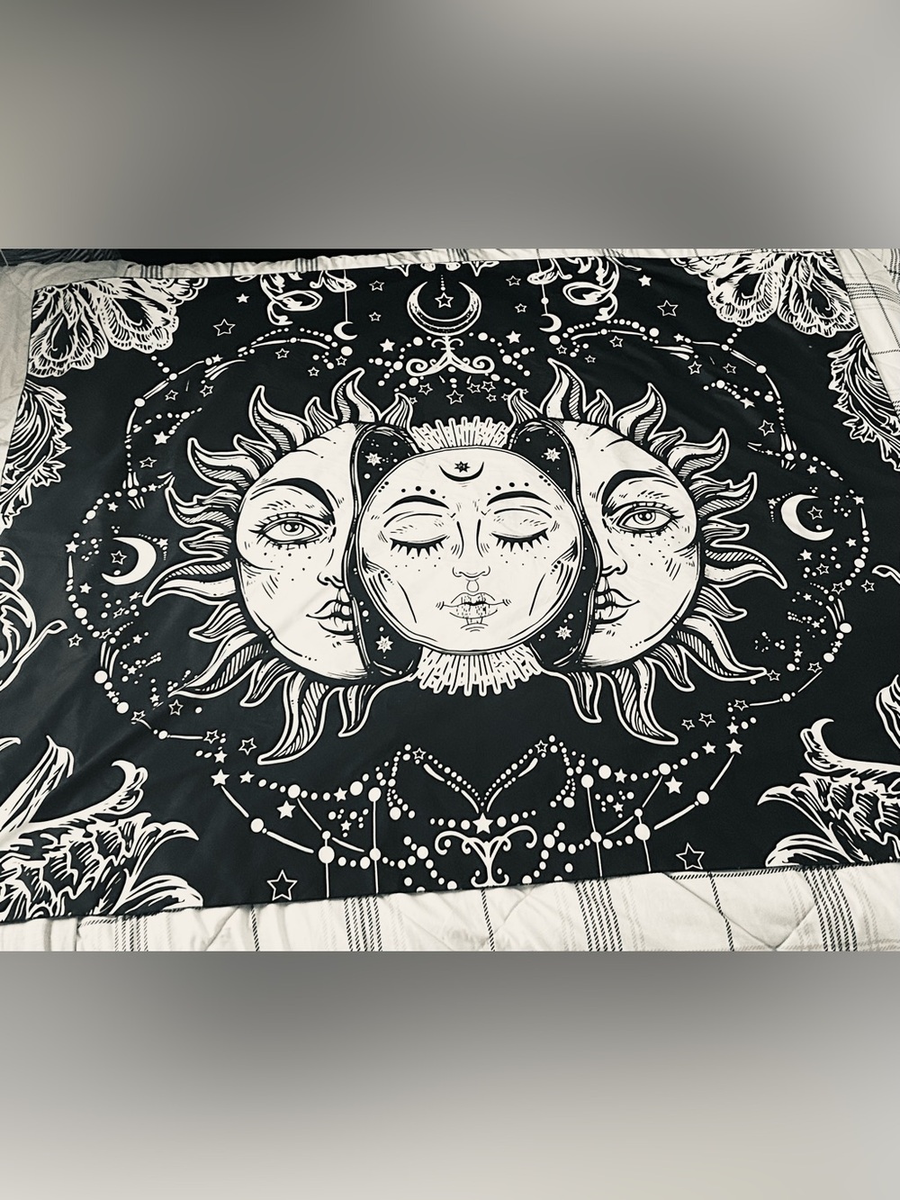 Celestial Sun Moon Wall Tapestry